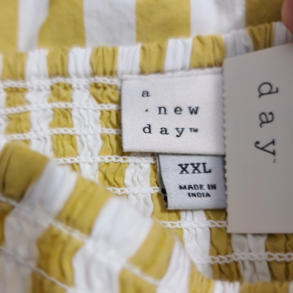 A New Day sz XXL Striped smocked bandeau tube sundress - Picture 4 of 6